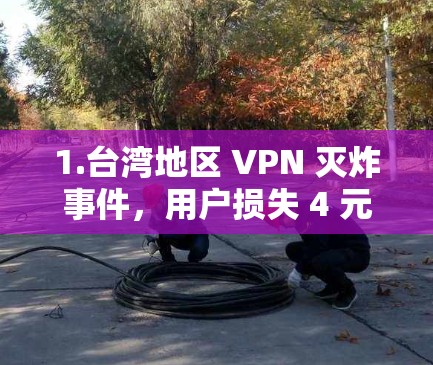 1.台湾地区 VPN 灭炸事件，用户损失 4 元现金的真相