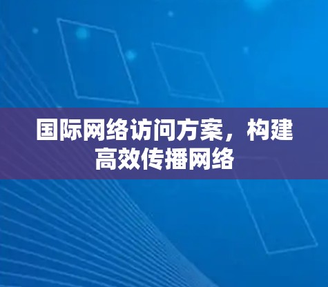 国际网络访问方案，构建高效传播网络