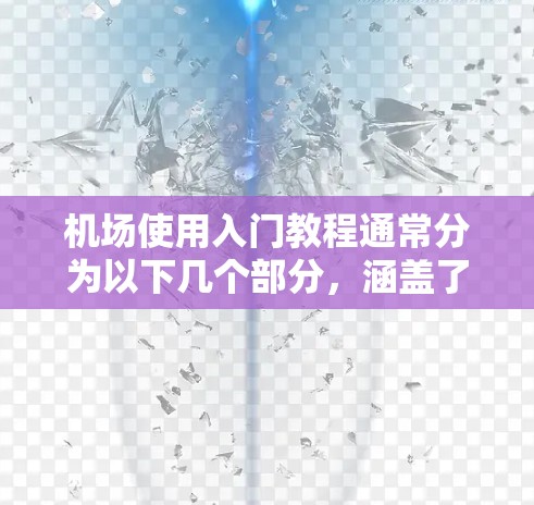 机场使用入门教程通常分为以下几个部分，涵盖了从基础操作到高级管理的各个方面。以下是逐步指南