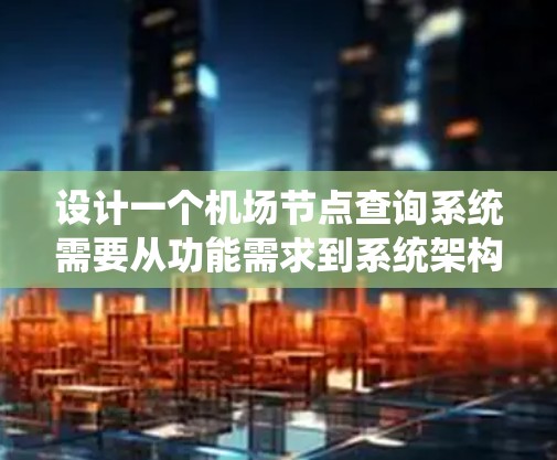 设计一个机场节点查询系统需要从功能需求到系统架构逐步构建。以下是一个详细的解决方案