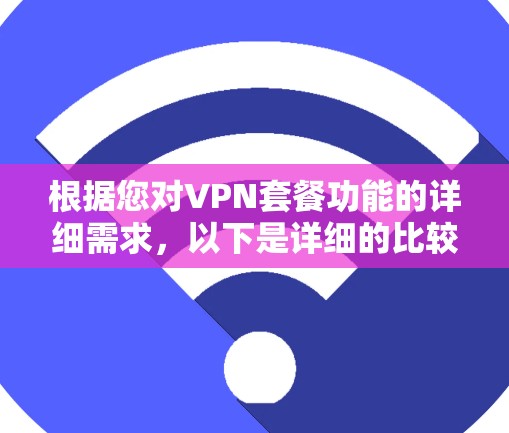 根据您对VPN套餐功能的详细需求，以下是详细的比较和推荐