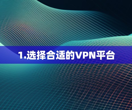 1.选择合适的VPN平台